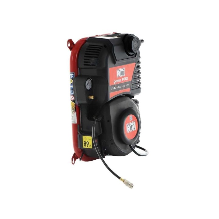 Fini Genius Pro 230/50 seinäkiinnitteinen kompressori, 1,5 HP, 8 bar, 2 l