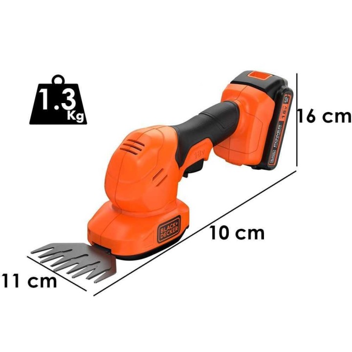 Black & Decker B&DBCSS18D1W akkukäyttöiset ruohosakset ja pensasleikkuri, 18 V, ilman akkua ja laturia