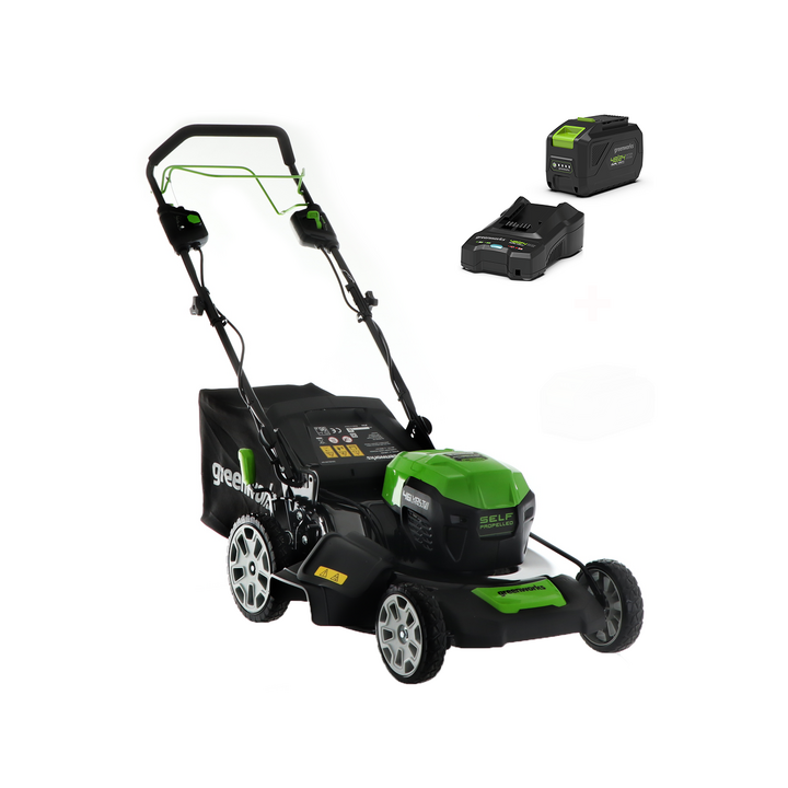 Greenworks GD48LM51SP akkuvetoleikkuri 48 V 4 Ah 51 cm 3 in 1