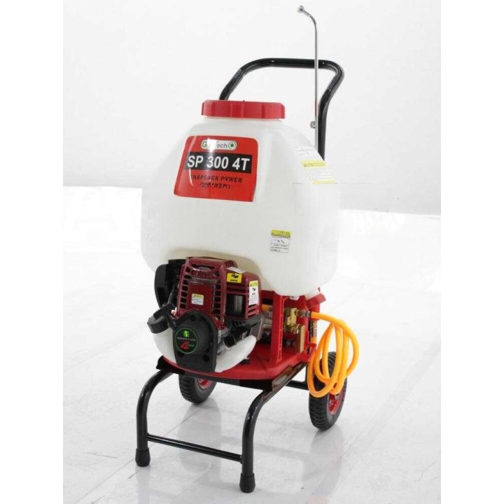 GeoTech SP 300 4T ruiskupumppu, 28 l, 1,5 HP, selkä- ja trolley-käyttö