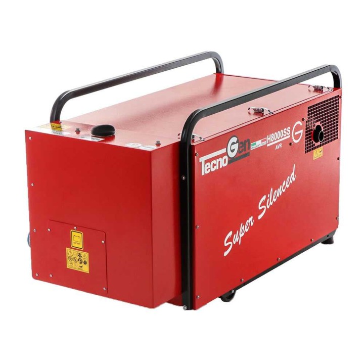 TecnoGen H8000SS äänieristetty bensiin generaattori, 5,2 kW, 230 V