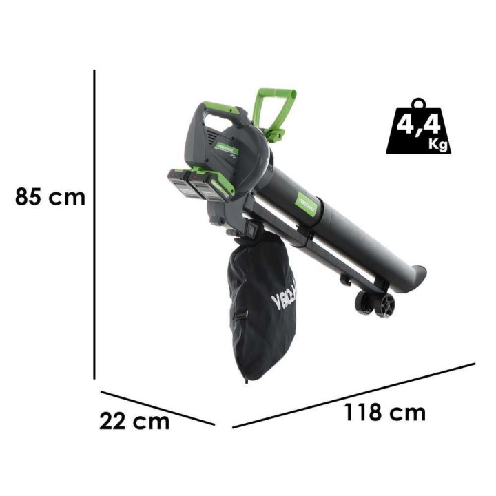 Verdemax SAR40 akkukäyttöinen puhallin-imuri, 40 V