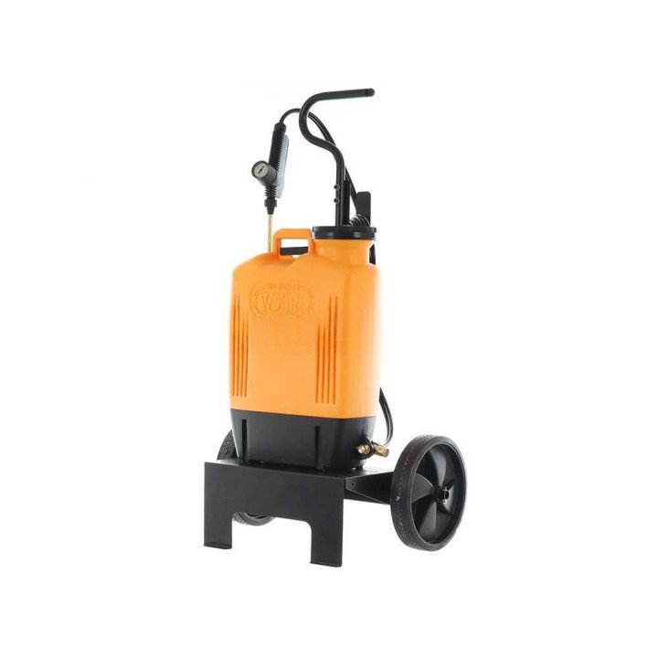 Volpi 22PTC akkukäyttöinen ruiskupumppu, 15 l, 12 V, pyörällinen kärry