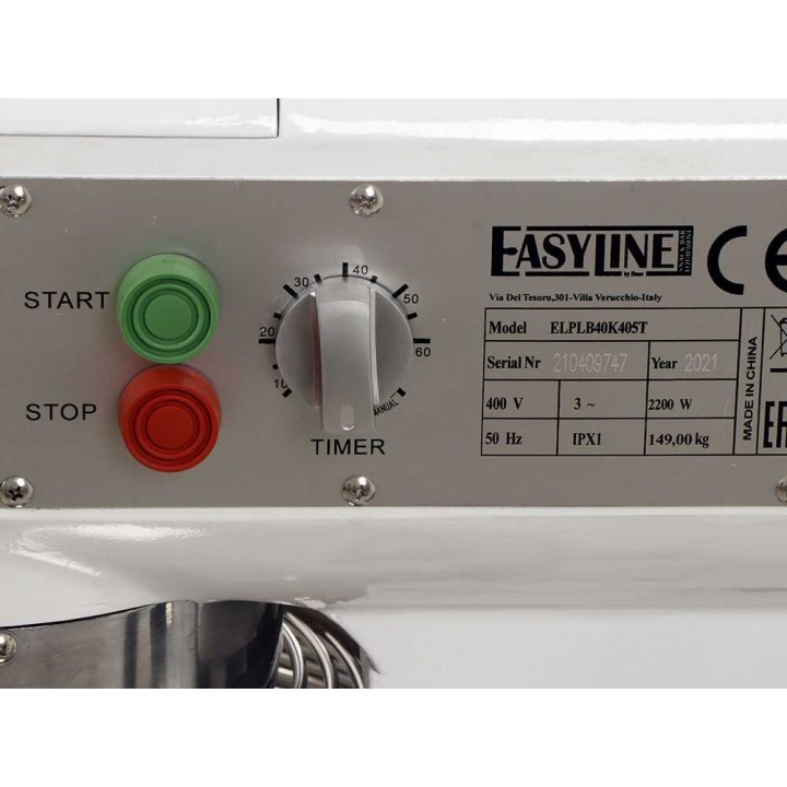 FIMAR EASYLINE B40K planetaarisekoitin, 40 l, 1 300 W, 400 V