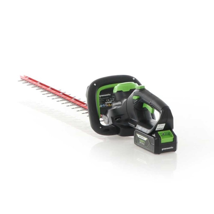 Greenworks G48HT -akkupensasleikkuri, 48 V, 61 cm, akku ja laturi