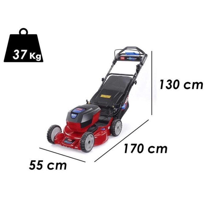 Toro Super Recycler TO-21848 akkuruohonleikkuri, 60 V, 6 Ah, 48 cm
