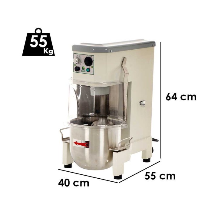 FIMAR PLN12BV planetaarisekoitin, 10 l, 500 W, 230 V