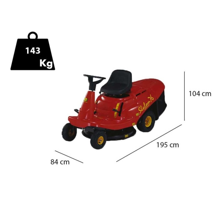 Eurosystems SLALOM 76 mini-rider-ruohonleikkuri, 13 HP, 76 cm, hydrostaattinen