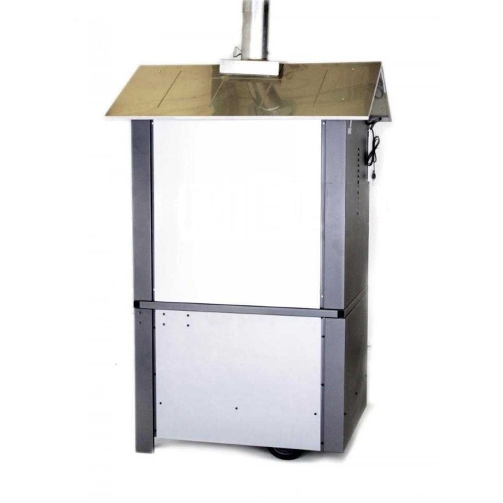 Medius 80 EXT INOX puulämmitteinen ulkouuni, 3 paistotasoa, 80 cm