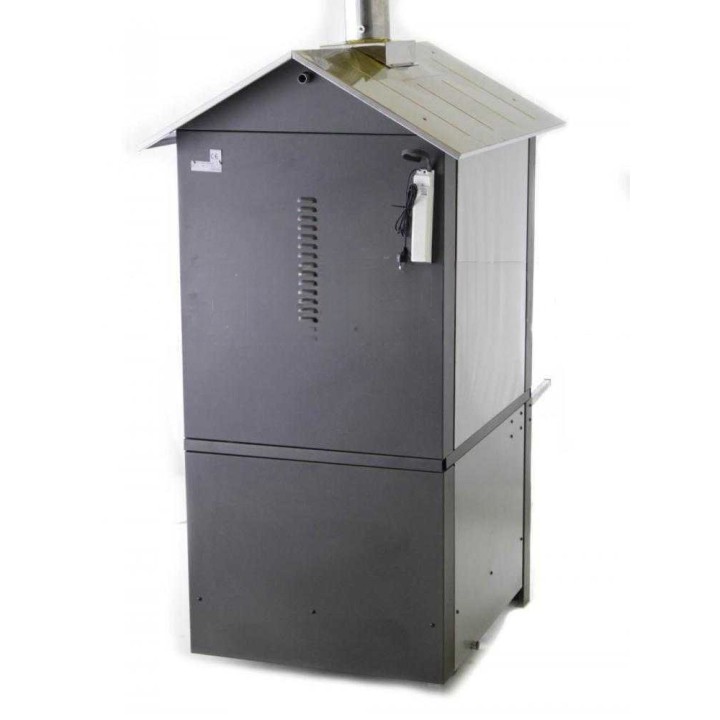 Medius 80 EXT INOX puulämmitteinen ulkouuni, 3 paistotasoa, 80 cm