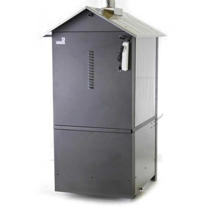 Medius 80 EXT INOX puulämmitteinen ulkouuni, 3 paistotasoa, 80 cm