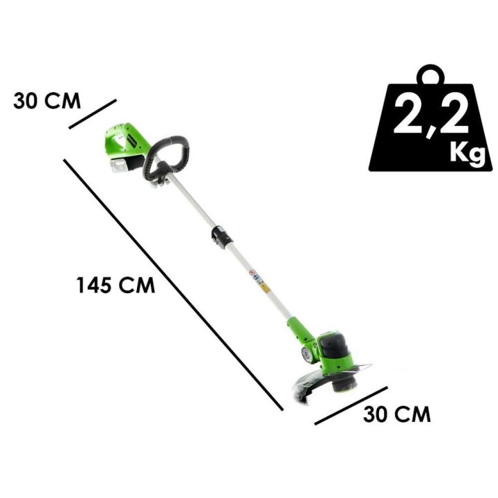 Greenworks G48LT30 -akkurajatrimmeri, 30 cm, ilman akkua ja laturia