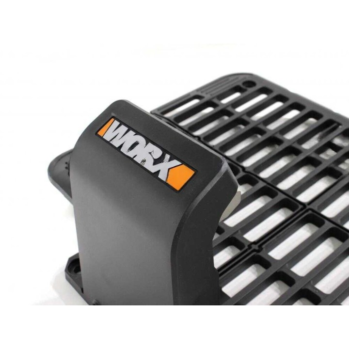 Worx WA0466 toinen latausalusta Landroid-robottiruohonleikkurille, virtalähde ja 8 kiinnitysnaulaa
