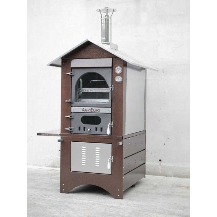 Medius 80 Deluxe EXT puulämmitteinen ulkouuni, 3 paistotasoa, ruostumaton teräs