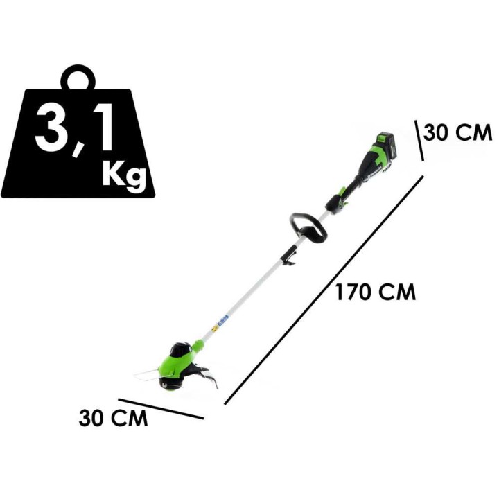 Greenworks G48ST8 akkutrimmeri, 48 V, 33 cm, ilman akkua ja laturia