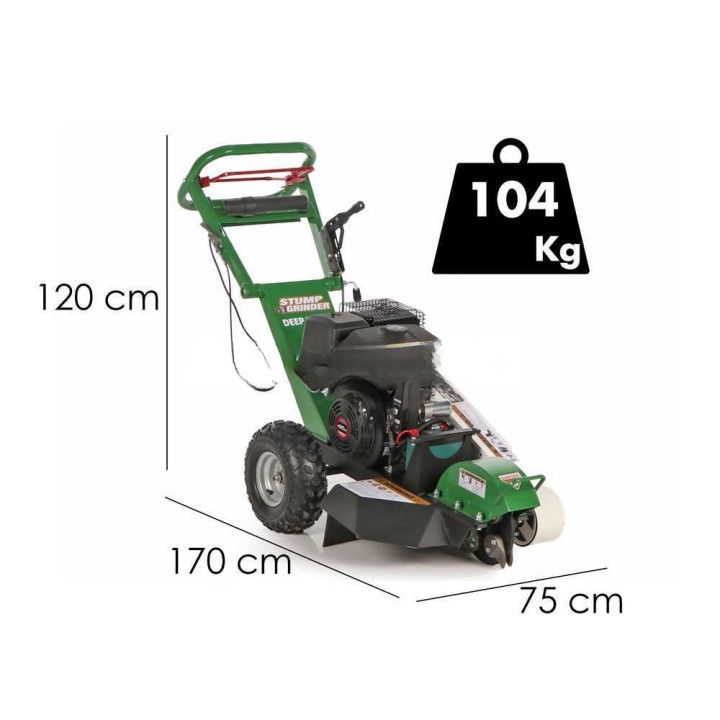Deep LE-330 kantojyrsin, Loncin 420 cm³, 15 HP, sähkökäynnistys, 8 volframikarbiditerää