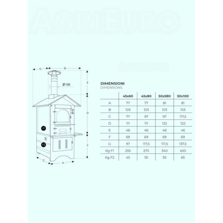 Medius 80 Deluxe EXT puulämmitteinen ulkouuni, 3 paistotasoa, ruostumaton teräs