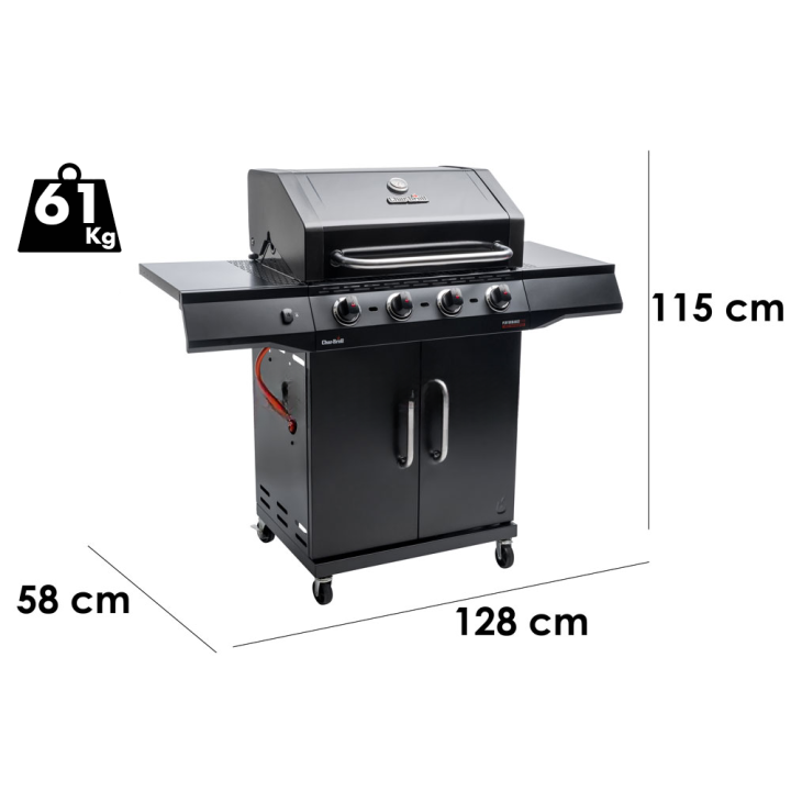 Char-Broil Performance Core B4 kaasugrilli, 4 poltinta, 10,5 kW, 3 427 cm²