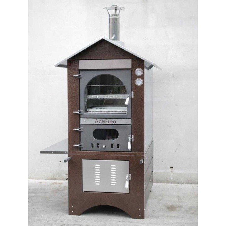 Magnus 100 EXT puu-uuni ulkokäyttöön, 3 paistotasoa, 100 × 50 × 45 cm, 515 kg
