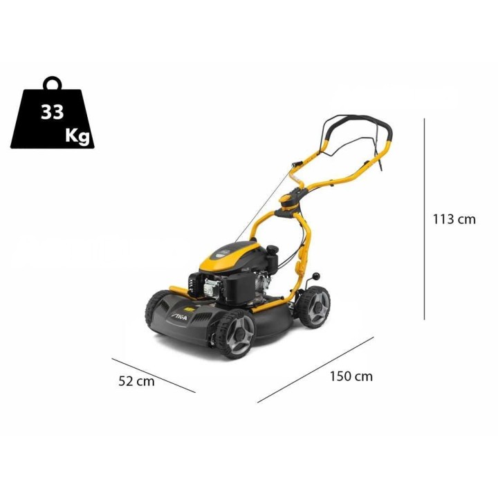 Stiga Multiclip 750 S -bensiinikäyttöinen bioleikkaava ruohonleikkuri, 48 cm, 166 cm³