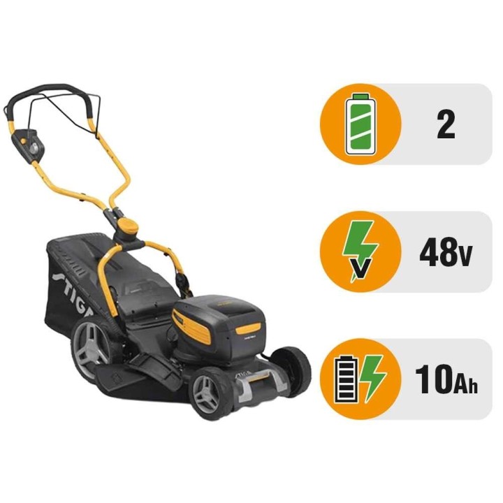 Stiga Combi 748e V akkuruohonleikkuri, 48 V, 46 cm, 2 akkua