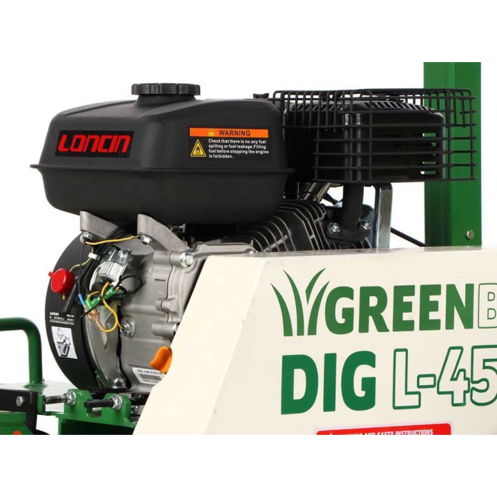 GreenBay DIG L-450 kaivuketjukone, Loncin 196 cm³, 6,5 HP, 45 cm syvyys