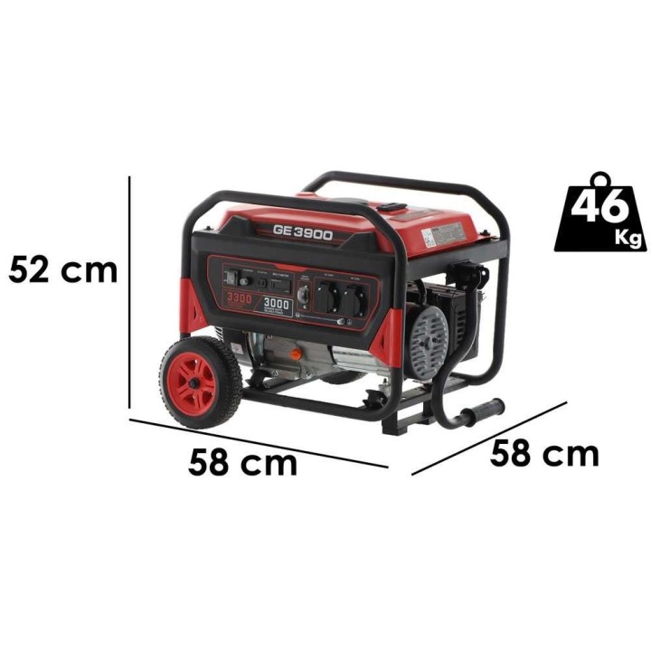 Mosa GE 3900 bensiinikäyttöinen generaattori, 3 kW, 3,3 kW, yksivaiheinen