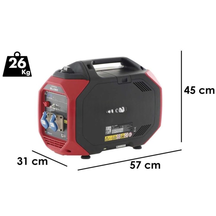 Honda EU32i invertterigeneraattori, 3,2 kW, Bluetooth, 230 V