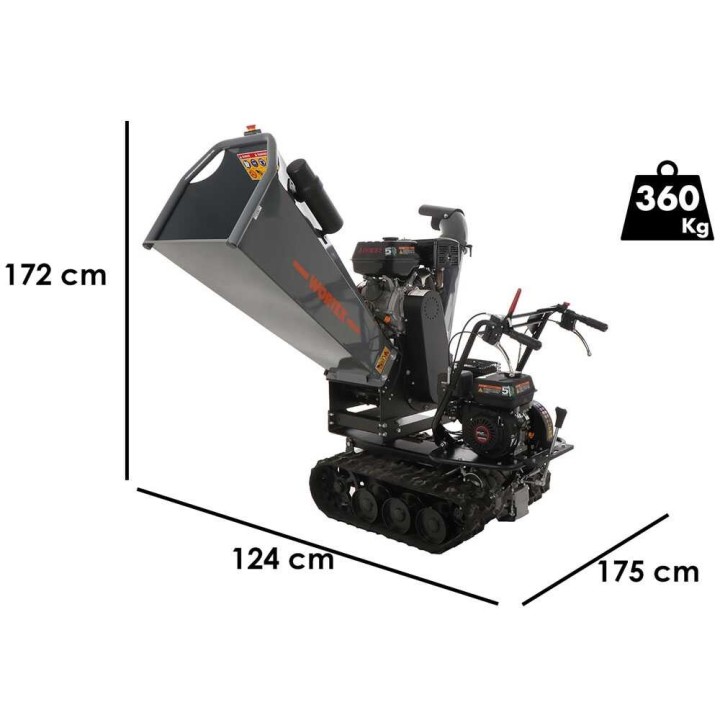 Wortex Tiger D420/120L tela-alustainen biokannotin, Loncin G420, 15 HP