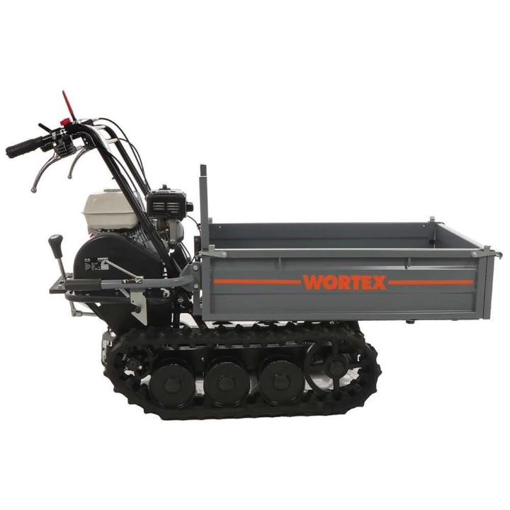 Wortex SFH 300 telaketjukärry, 300 kg, Honda GX200, laajennettava lava