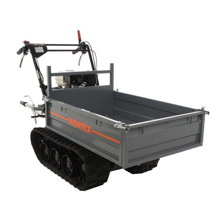 Wortex SFH 300 telaketjukärry, 300 kg, Honda GX200, laajennettava lava
