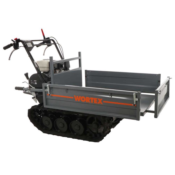 Wortex SFH 300 telaketjukärry, 300 kg, Honda GX200, laajennettava lava
