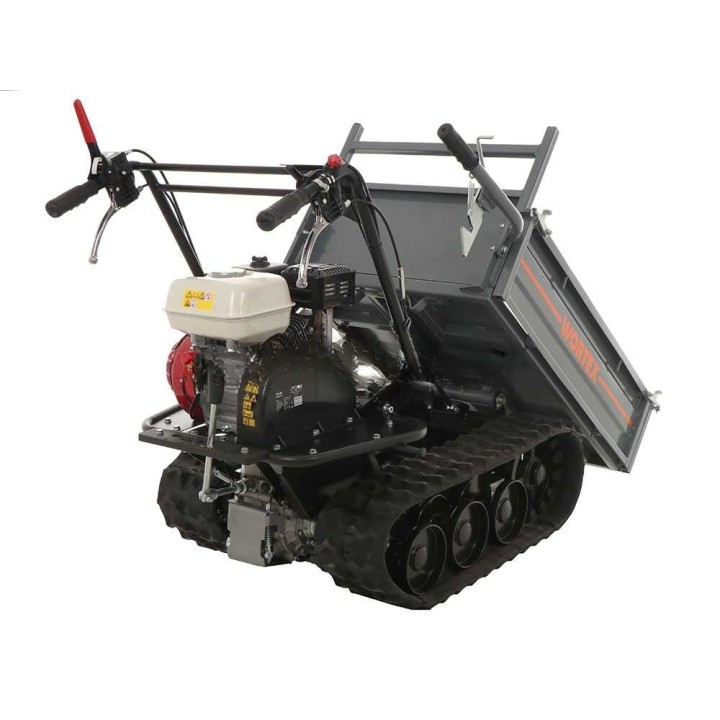 Wortex SFH 300 telaketjukärry, 300 kg, Honda GX200, laajennettava lava