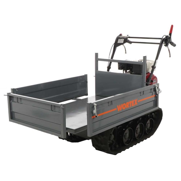 Wortex SFH 300 telaketjukärry, 300 kg, Honda GX200, laajennettava lava