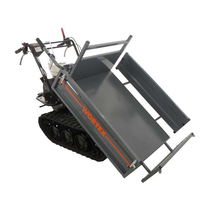 Wortex SFH 300 telaketjukärry, 300 kg, Honda GX200, laajennettava lava