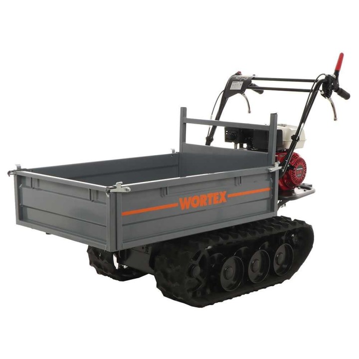 Wortex SFH 300 telaketjukärry, 300 kg, Honda GX200, laajennettava lava