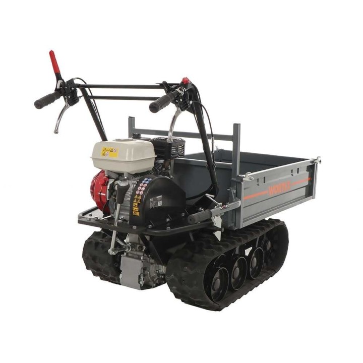 Wortex SFH 300 telaketjukärry, 300 kg, Honda GX200, laajennettava lava