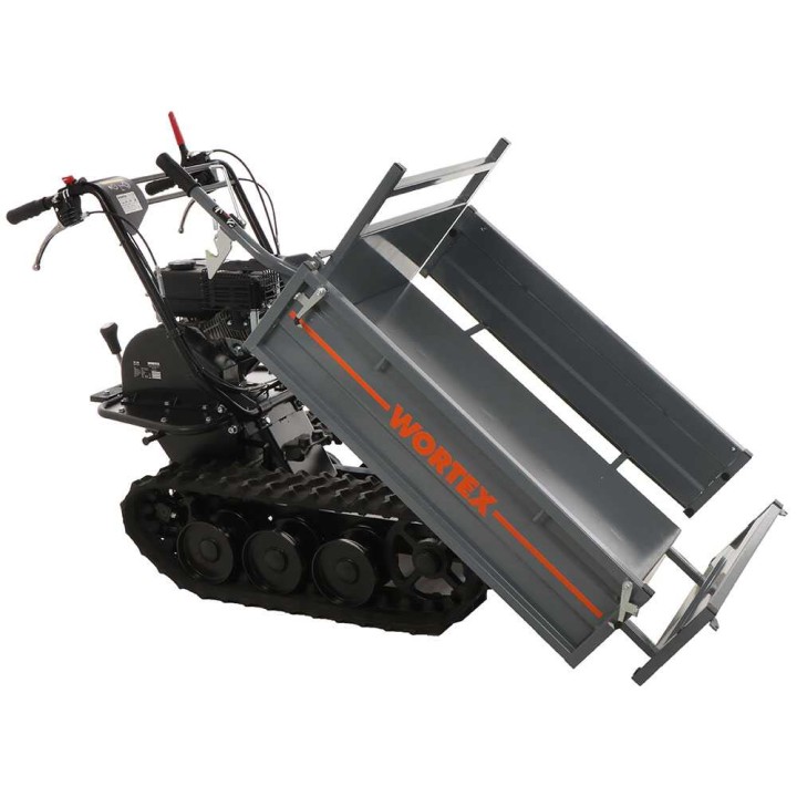 Wortex SFL 300 telaketjukärry, 300 kg, 6,5 HP, pidennettävä lava