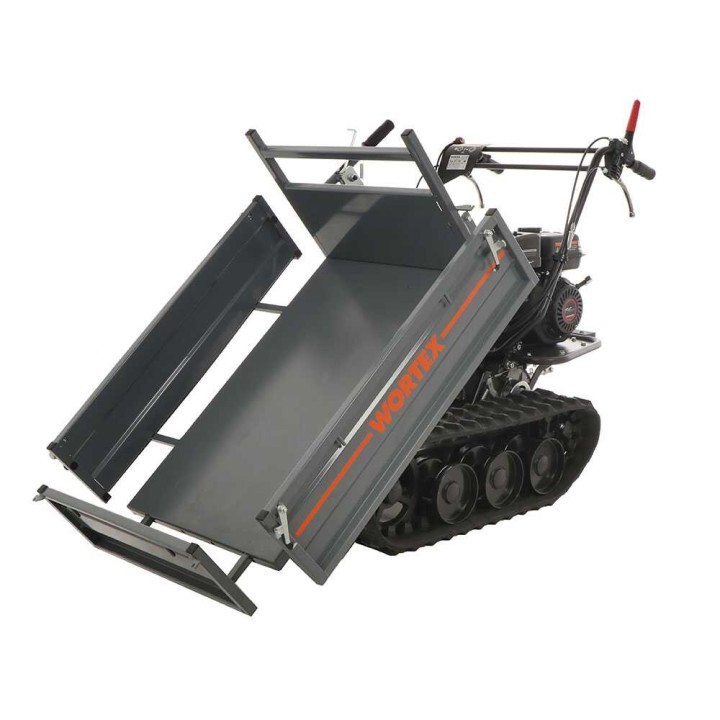 Wortex SFL 300 telaketjukärry, 300 kg, 6,5 HP, pidennettävä lava