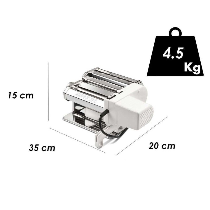 Girmi Pasta Machine pastakone, 90 W, sähköinen ja manuaalinen, ruostumaton teräs