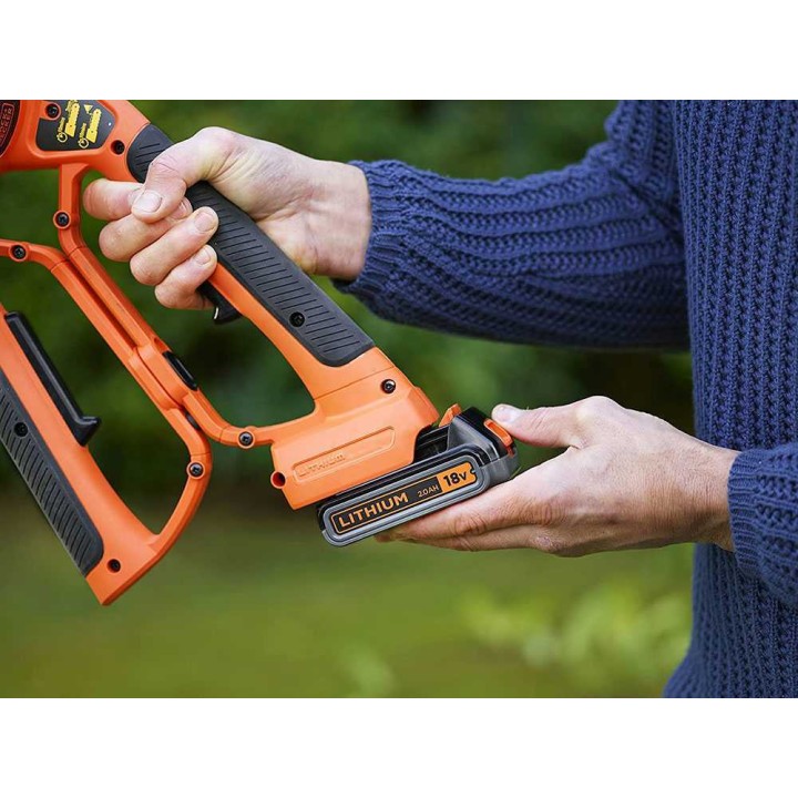 Black&Decker Alligator GKC1000L akkukäyttöinen oksasaha, 18 V, 2 Ah