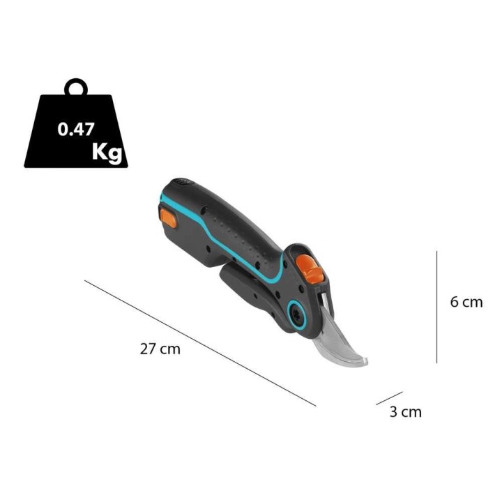 Gardena AssistCut akkukäyttöiset oksasakset, 3,7 V, 2 Ah, 25 mm