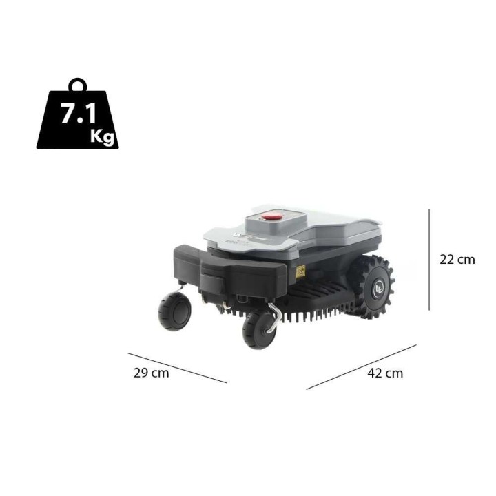 Wiper IKE XH6 -robottiruohonleikkuri, 600 m², Bluetooth-sovellusohjaus