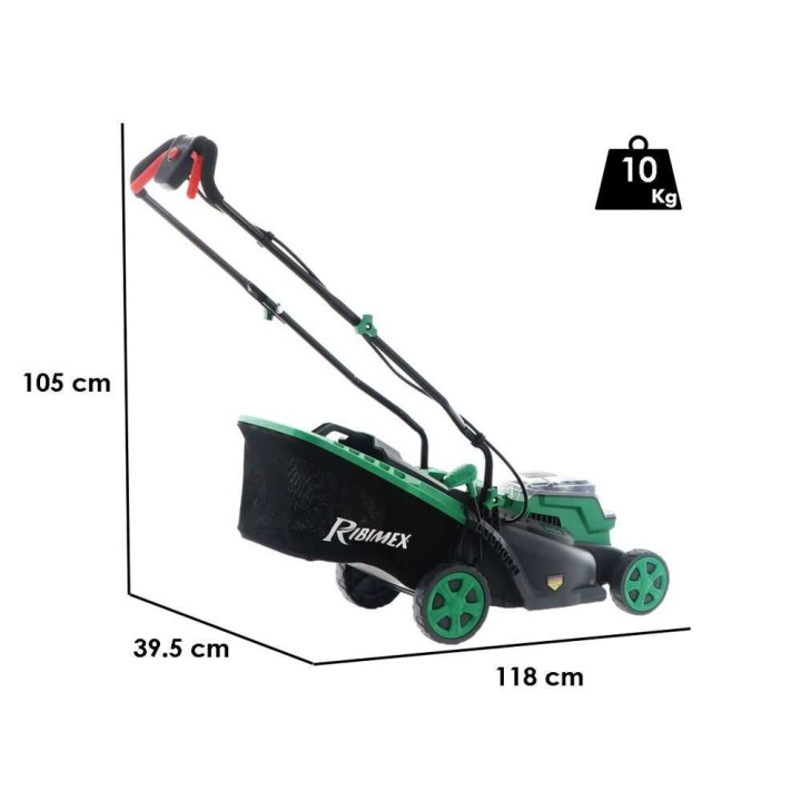 Ribimex PRBAT20-TON33 akkuruohonleikkuri, 2 × 20 V, 34 cm