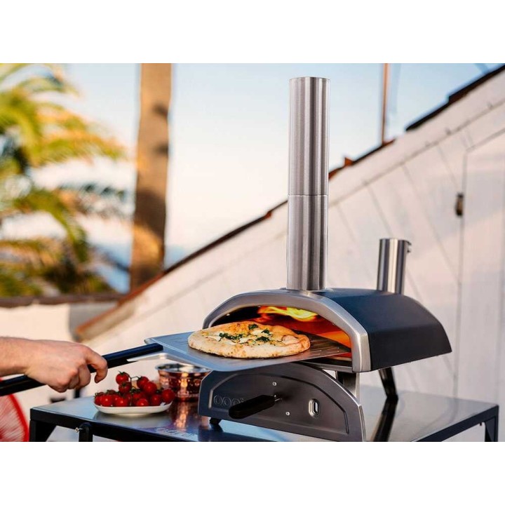Ooni FYRA 12 -pellettiuuni pizzalle, 30 × 30 cm, antrasiitinharmaa