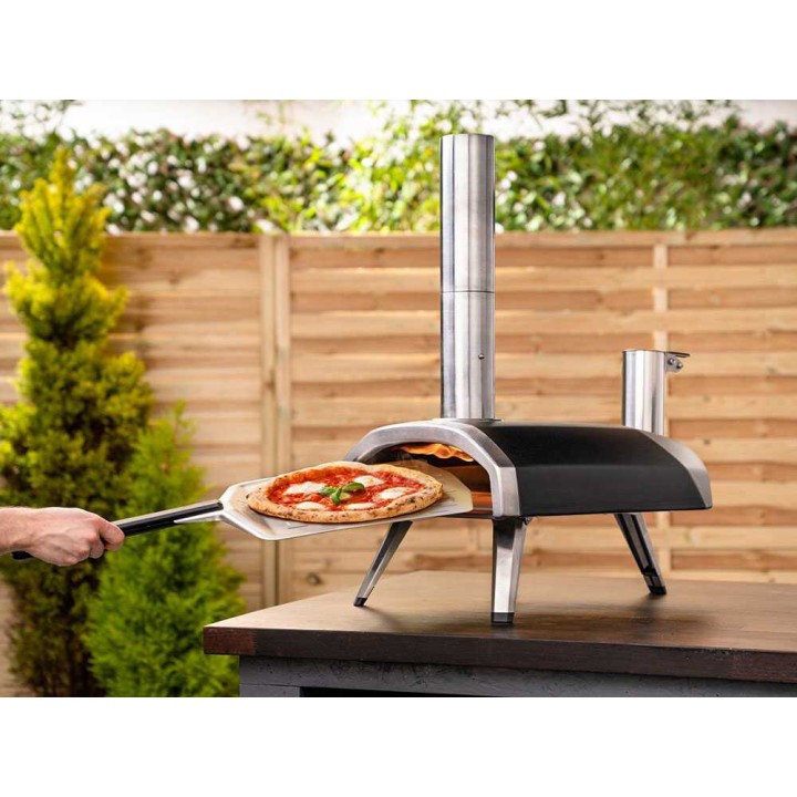 Ooni FYRA 12 -pellettiuuni pizzalle, 30 × 30 cm, antrasiitinharmaa