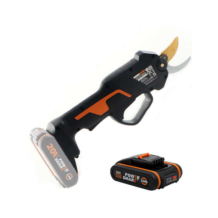 Worx Nitro WG330E akkukäyttöiset oksasakset 20 V 2 Ah 25 mm