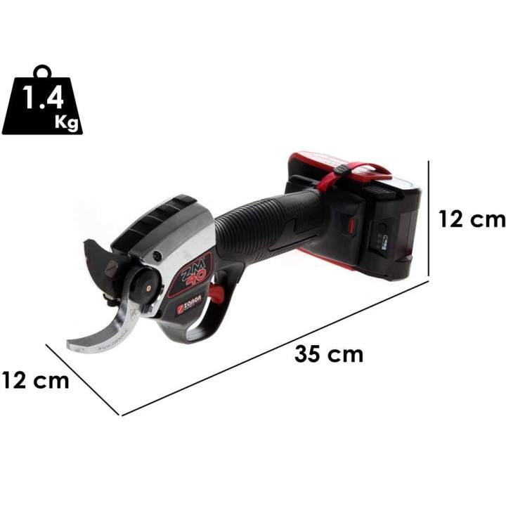 Zanon ZM 40 sähköoksasakset, 2 × 2,5 Ah, 21 V, 40 mm