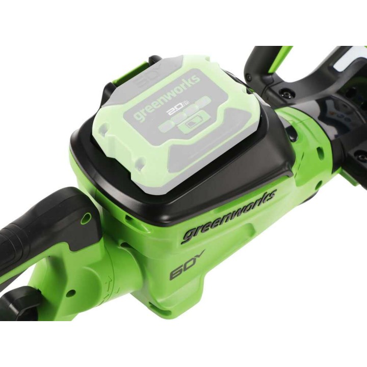 Greenworks HT6606R -akkupensasleikkuri, 66 cm, 60 V, ilman akkua ja laturia