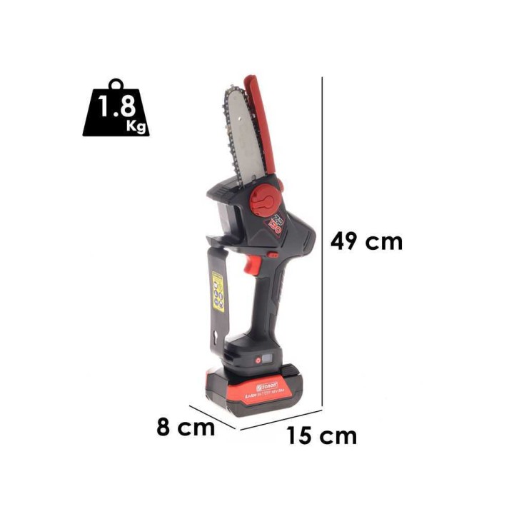 Zanon ZP 130 akkukäyttöinen oksasaha, 13 cm, 2 akkua